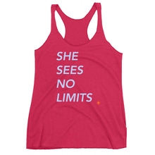 Load image into Gallery viewer, She Sees No Limits rule breaker Women&#39;s Racerback Tank