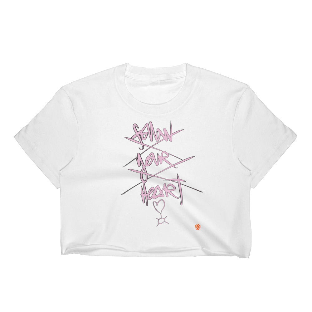 Follow your heart punk street graph Women's Crop Top