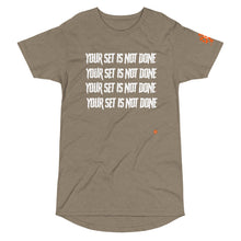 Load image into Gallery viewer, Your Set is Not Done gym motivation design Athletic Long Body Urban Tee
