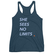 Load image into Gallery viewer, She Sees No Limits rule breaker Women&#39;s Racerback Tank