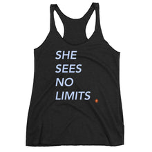 Load image into Gallery viewer, She Sees No Limits rule breaker Women&#39;s Racerback Tank