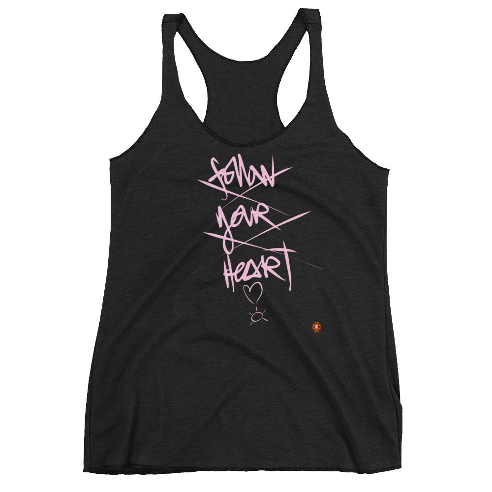 Follow your heart punk street graph Women's Racerback Tank